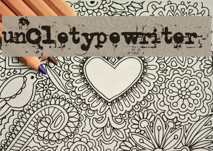 uncletypewriter Font examples