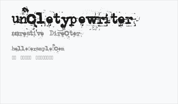 uncletypewriter Business Card