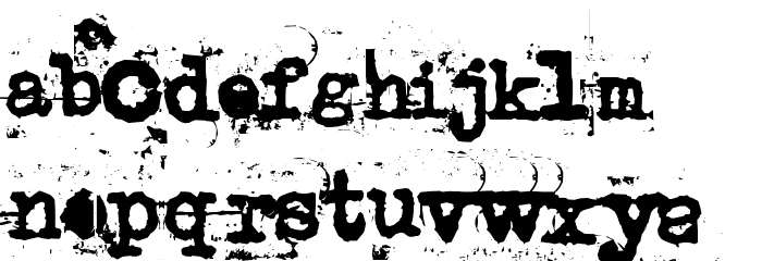 uncletypewriter Font LOWERCASE