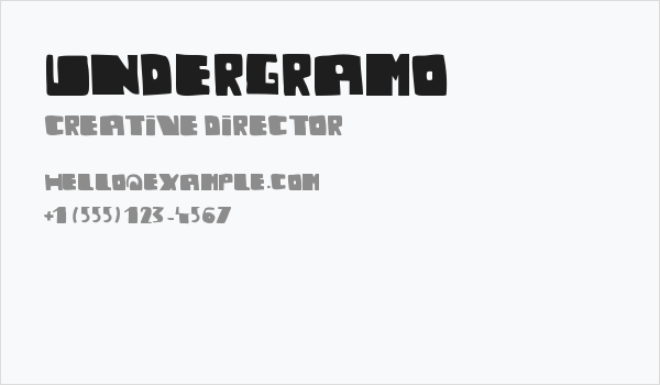 undergramo Business Card