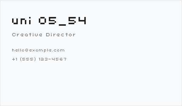 uni 05_54 Business Card