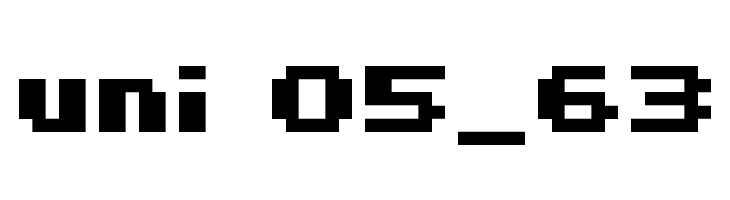 uni 05_63 Font