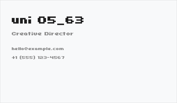 uni 05_63 Business Card