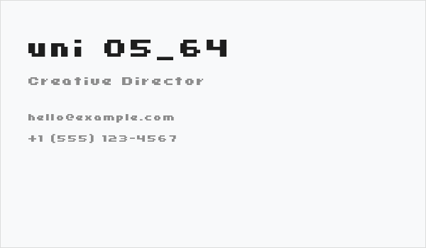 uni 05_64 Business Card