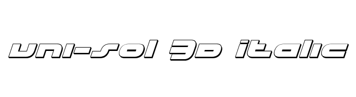 uni-sol 3D Italic  font caratteri gratis
