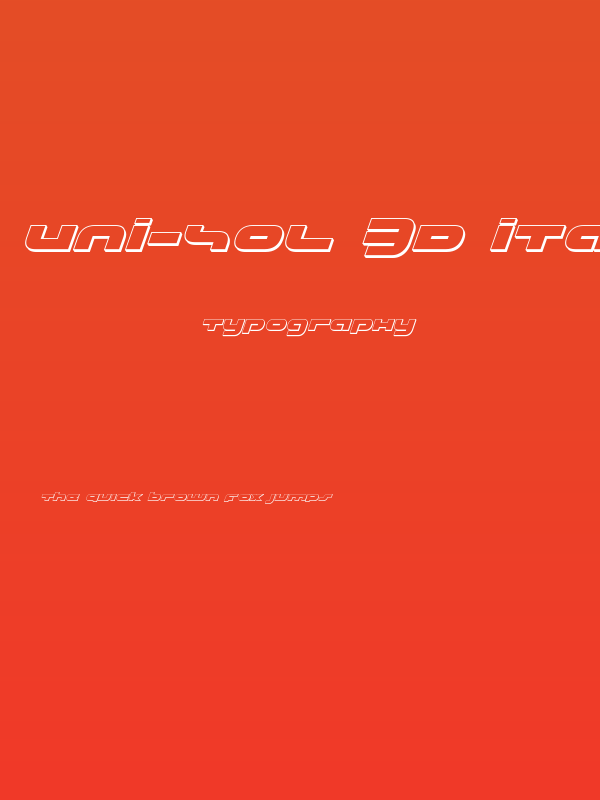 uni-sol 3D Italic Poster