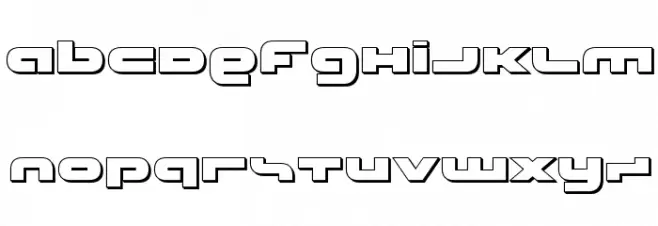 uni-sol 3D Schriftart Groß