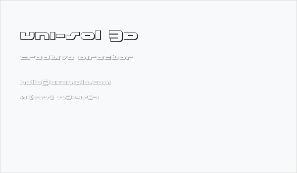 uni-sol 3D Business Card