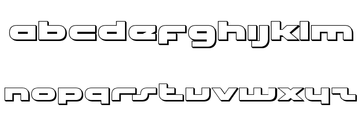 uni-sol 3D Font LOWERCASE