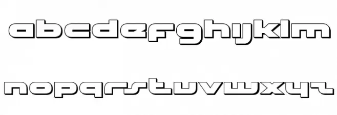 uni-sol 3D Font LOWERCASE