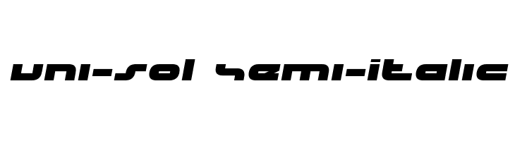 uni-sol Semi-Italic  Fuentes Gratis Descargar