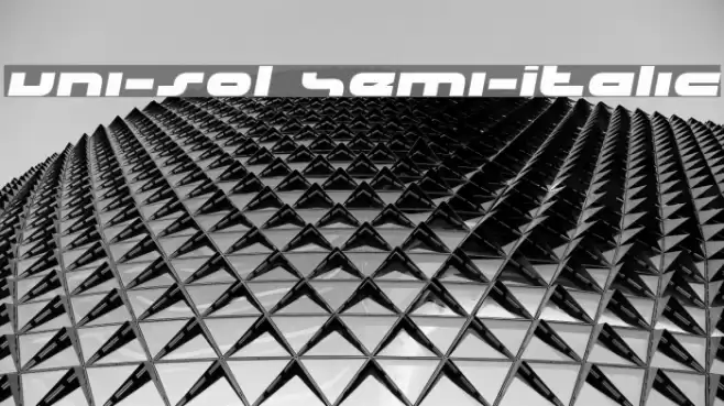 uni-sol Semi-Italic Font examples