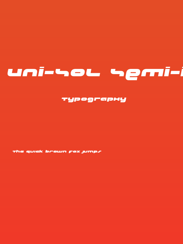 uni-sol Semi-Italic Poster