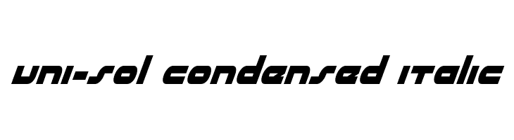 uni-sol condensed italic Polices