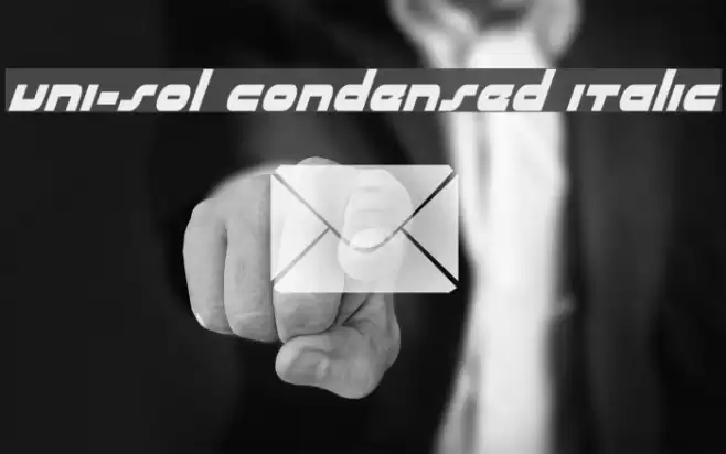 uni-sol condensed italic Polices examples