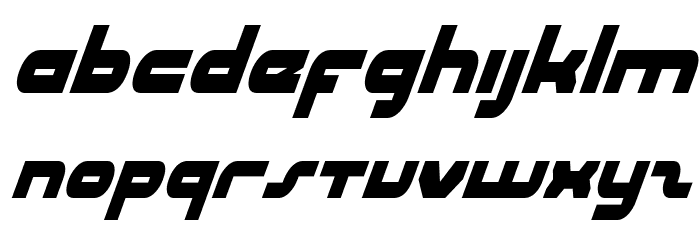 uni-sol condensed italic Font LOWERCASE