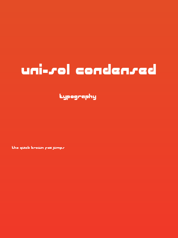 uni-sol condensed Poster