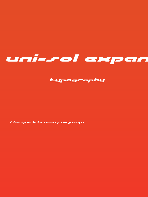 uni-sol expanded italic Poster