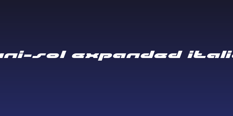 uni-sol expanded italic Social Header