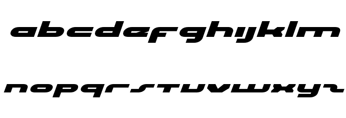 uni-sol expanded italic Font LOWERCASE