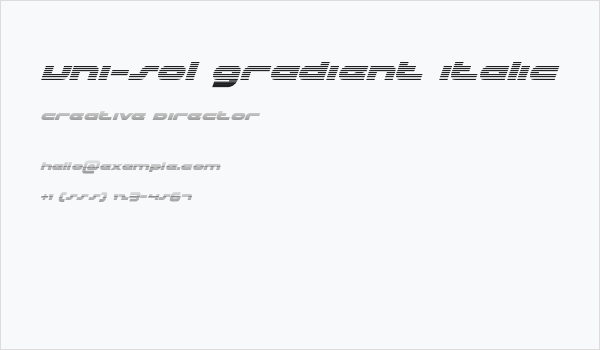 uni-sol gradient italic Business Card