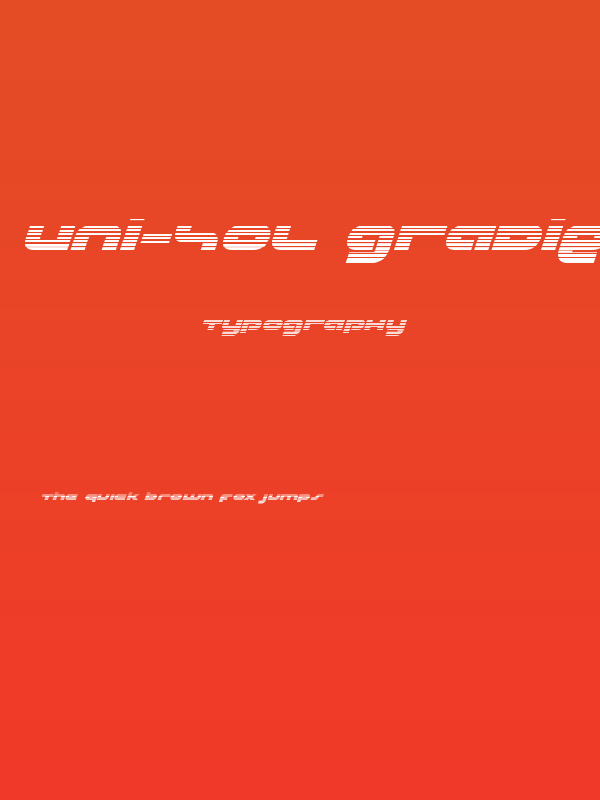 uni-sol gradient italic Poster