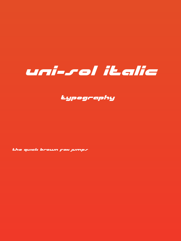 uni-sol italic Poster