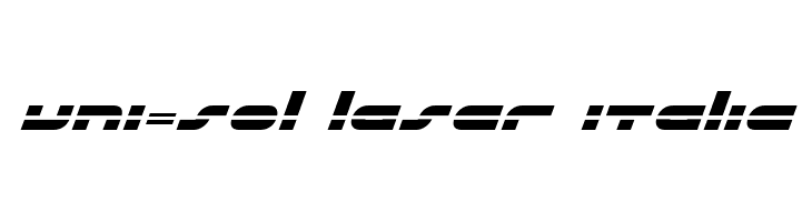 uni-sol laser italic  Frei Schriftart Herunterladen