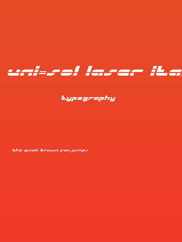 uni-sol laser italic Poster