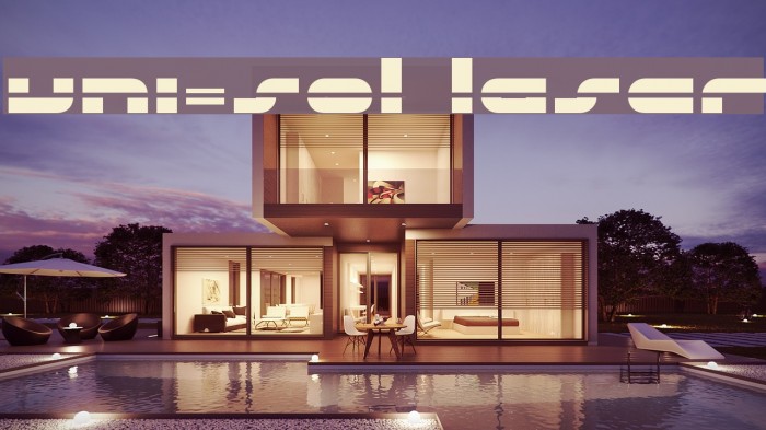 uni-sol laser Font examples