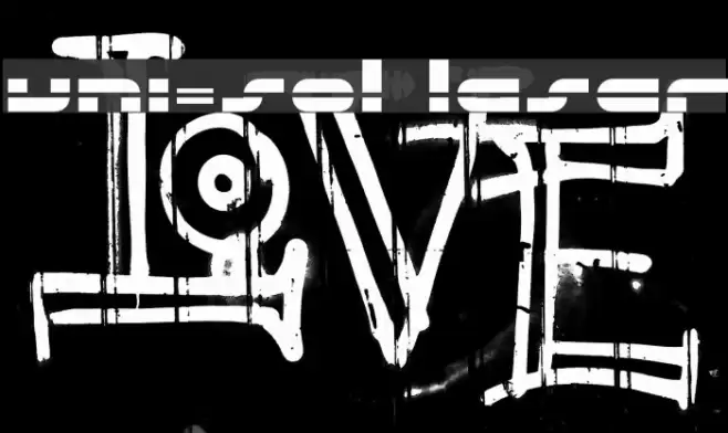 uni-sol laser Font examples
