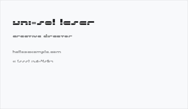 uni-sol laser Business Card