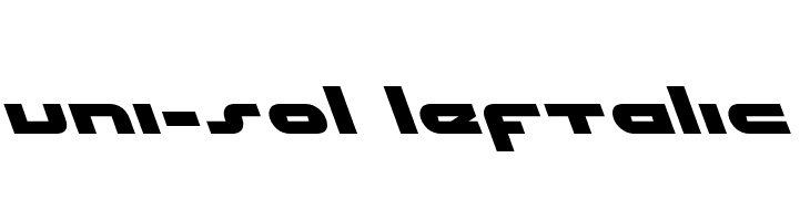 uni-sol leftalic Шрифта
