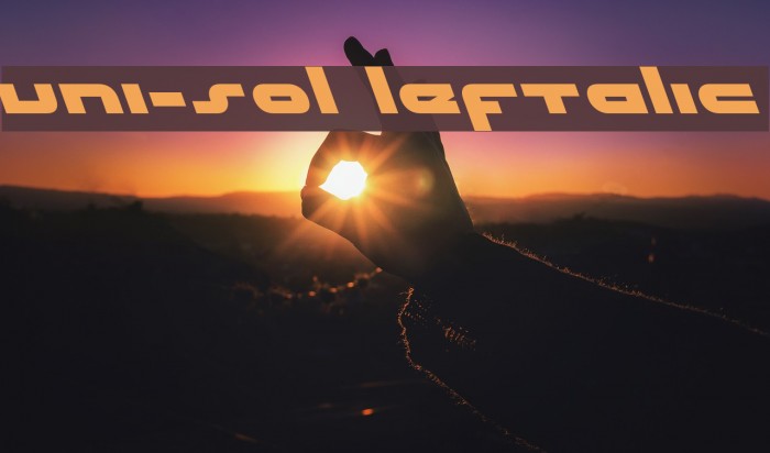 uni-sol leftalic Font examples