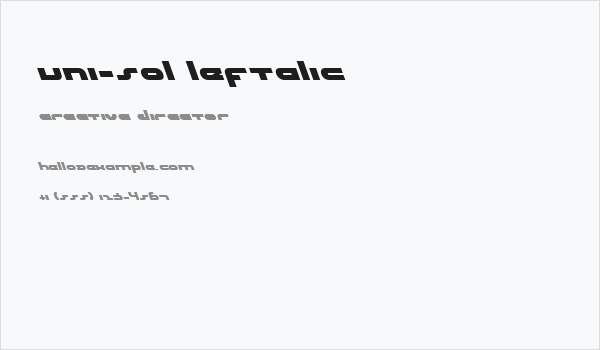 uni-sol leftalic Business Card
