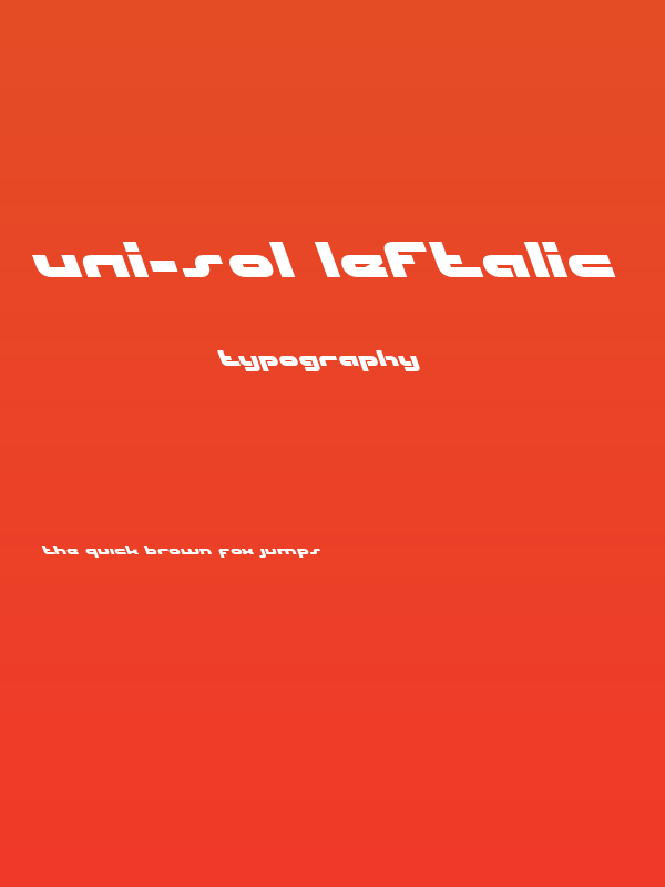 uni-sol leftalic Poster