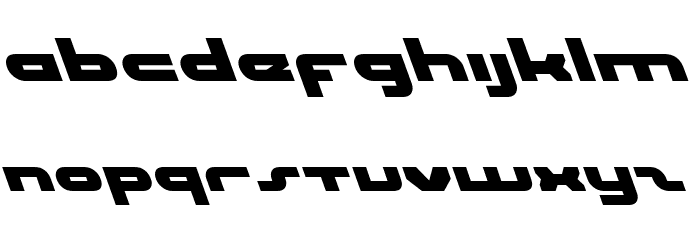 uni-sol leftalic Font LOWERCASE