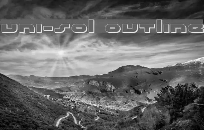 uni-sol outline Font examples