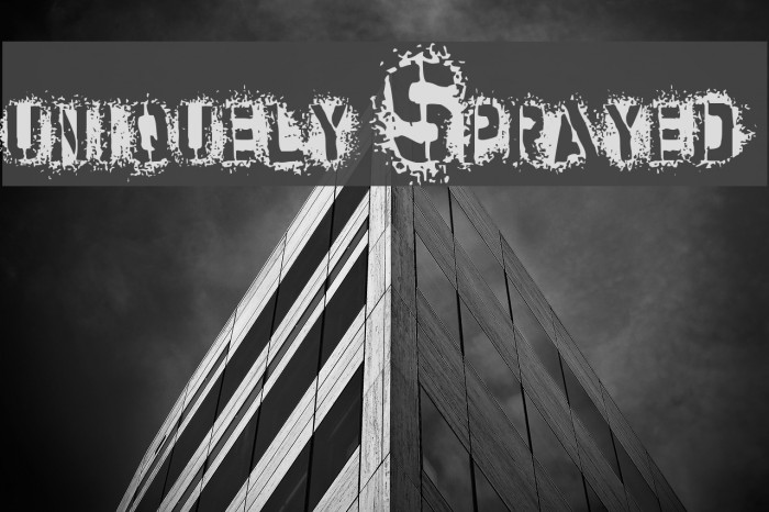 uniquely Sprayed Font examples