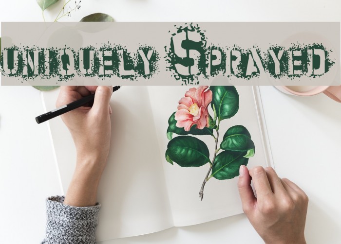 uniquely Sprayed Font examples