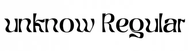 unknow Regular Font