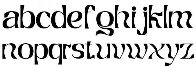 unknow Regular Font LOWERCASE