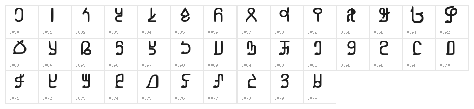 untitled-font-1 Character Map