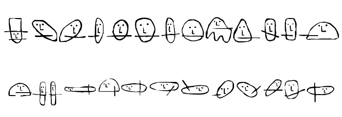 unusual suspects [ square eyes ] Schriftart Groß