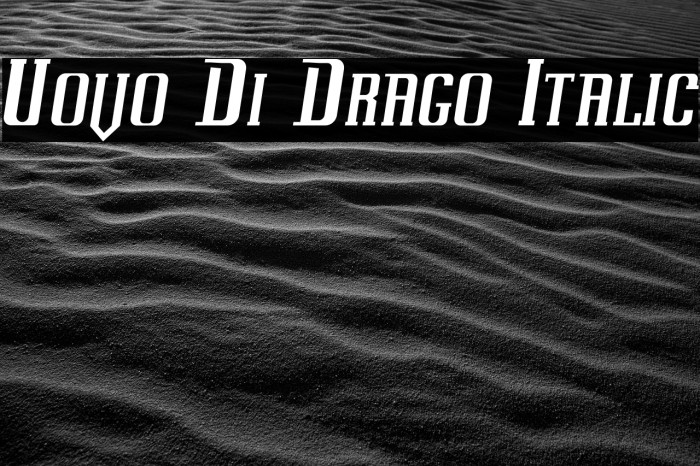Uovo Di Drago Italic Example 1