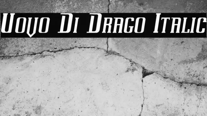 Uovo Di Drago Italic Font examples