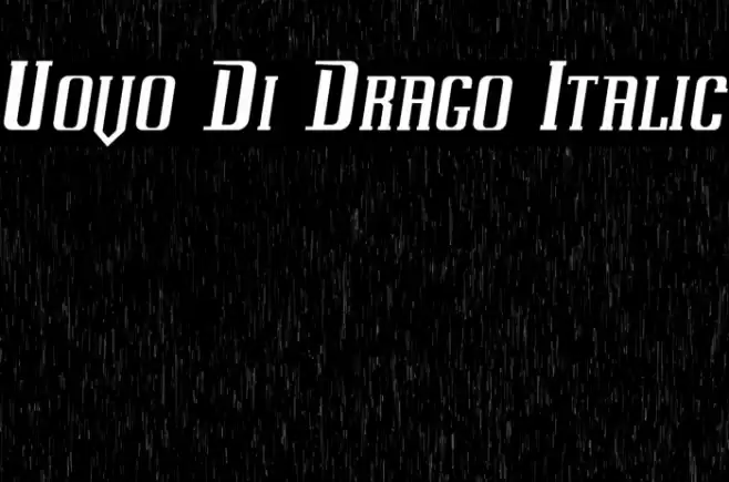 Uovo Di Drago Italic Font examples