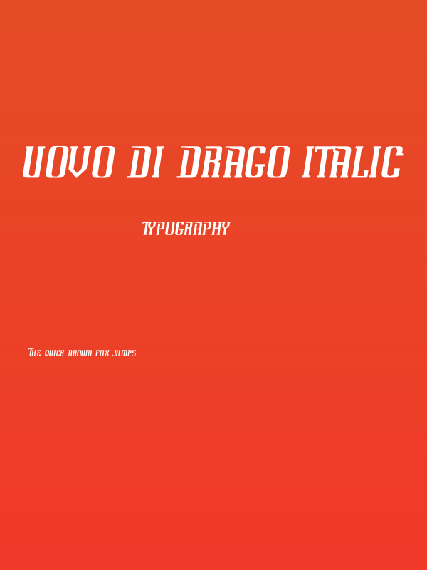 Uovo Di Drago Italic Poster
