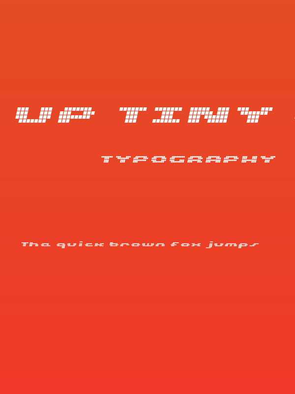 UP Tiny lcd four 8 Italic Poster
