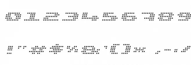 UP Tiny lcd four 8 Light Italic フォント その他の文字